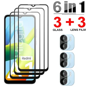 Grūdintas Stiklas Xiaomi Redmi A1 Screen Protector Fotoaparato Objektyvą Filmas Redmi A1 Stiklo Pilnas Draudimas