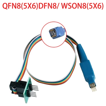 Nemokamas Pristatymas QFN8 DFN8 WSON8 5*6 Chip Zondas Linijos Skaityti / Rašyti Degimo Bandymas adapterio lizdas CH341A TL866 RT809H /F programuotojas