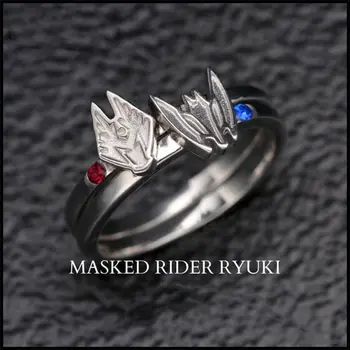 Užmaskuotas Rider Ryuki Cosplay Piršto Žiedą Kamen Rider Riteris ver.ins Kolonėlė Pora Žiedus bižuterijos Kostiumas Priedų