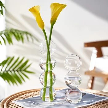 Stiklo Gėlių Vaza Namų Dekoro Stiklo Vaza Gėlių Terariumai, Stiklo Tara, Stalo Puošyba, Gėlių Maža Vaza