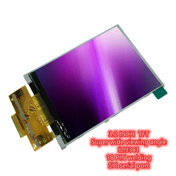 ILI9341 TFT LCD ekranas jutiklinis ekranas 3.2 colio 18 pin suvirinimo parduodamas tipas 0,8 mm tarpai superwide regėjimo kampas