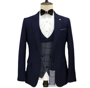 Naujas 2023 Europos ir Amerikos kostiumas vyrams trijų dalių vestuvių puotą verslo kostiumas vyrų geriausią vyro kostiumas kelnės su