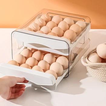 Šaldytuvas Kiaušinių Laikymo Organizatorius Kiaušinių Laikiklis Fridger Stalčių Tipo, Didina Saugojimo Dėžės Aišku, Plastikiniai Kiaušiniai Langelį Virtuvė