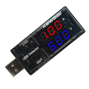 KWS-10VA USB Dabartinis Įtampos Testeris, Skaitmeninis Dual-skaitiklis Ekranas Testeris Akumuliatorių Voltmeter Tvirtas Ammeter Telefono Įkroviklį Detektorius