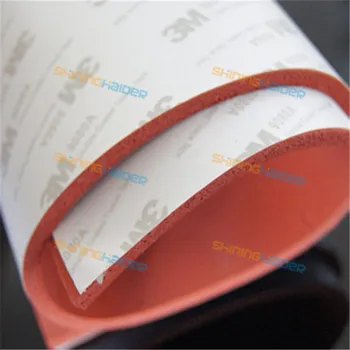 Storis 1-20mm lipni raudona spalva silikono putų kempinė guma padas aukštas atsparumas temperatūrai raudona silikono sandarinimo tarpiklio