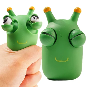 Juokinga Obuolio Sprogo Išspausti Žaislas Žalia Akių Caterpillar Žiupsnelis Žaislai Suaugusių Vaikų Įtempių Fidget Žaislas Kūrybos Išskleidimo Žaislas