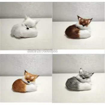 Mielas Modeliavimas Pliušinis Mini Fox Lėlės Gyvūnų Įdaryti Pliušinis Namuose 8*7*5.5 cm Gimtadienio Dovana Kūdikio Žaislas