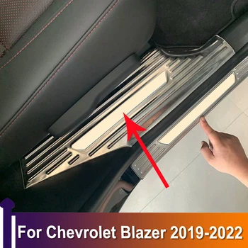 Už Chevrolet Blazer 2019-2021 2022 Vidinės Durys, Palangės Nusitrinti Plokštė, Apsaugai, Durų Slenksčių Apsaugos Pedalai Automobilių Stiliaus Nerūdijančio Plieno