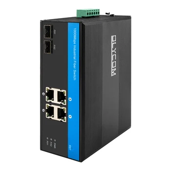 6 port Din-Rail Pramonės Tinklas Gigabit Ethernet Jungiklis