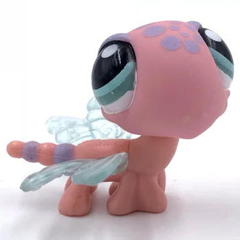 LPS KATĖ Senų gyvūnų Littlest pet shop Bobble head žaislų Rožinės spalvos dragonfly mielas anime paveikslas mielas pateikti berniukų ir dovanos