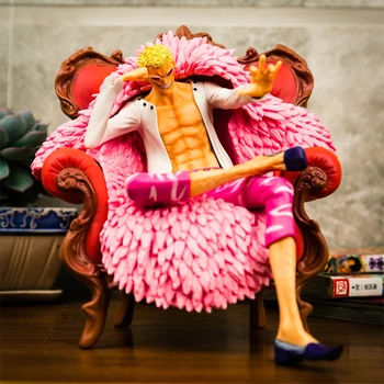 23cm Japonų Anime žaislas Gražus Donquixote Doflamingo Sėdint Statula PVC veiksmų skaičius, Modelį, žaislai, Lėlės Dovana