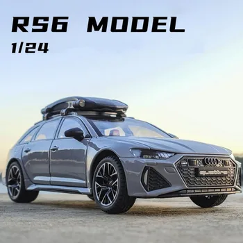 1/24 Audi RS6 Avant Universalas, Lieti Automobilio Modelį Diecast Metal Žaislinės Transporto priemonės, Automobilio Modelis, Modeliavimas Garso ir Šviesos, Vaikams, Žaislų, Dovanų