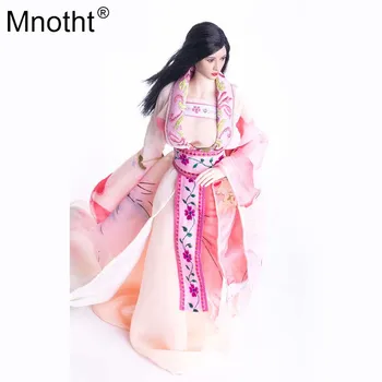 Mnotht 1/6 VS049 Moterų Kareivis Modelio Drabužio Senovės Suknelė Tiktų Rožinė Ilgas Sijonas Žaislas 12