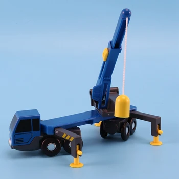 2X Traukinio Žaislų Rinkinys, Priedai Mini Krano Sunkvežimių Žaislas Vheicles Vaikams Žaislas Suderinama Su Medinių Bėgių Geležinkelio