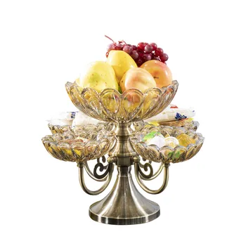Europos stiliaus krištolo stiklo pertvara sausų vaisių plokštės, namo kambarį, kavos staliukas, cukraus, vaisių plokštė, kūrybos vaisių plokštė