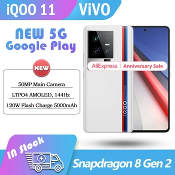 NAUJAS ViVO iQOO 11 Išmanųjį telefoną 5G Snapdragon 8+ Gen 2 120W Flash Įkroviklis 5000mAh 144Hz 