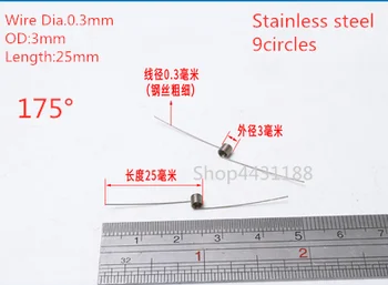 20Pcs/daug 0.3*3*25mm*9circles Stainelss Plieno Mažas Sukimo Pavasario Aparatūros 
