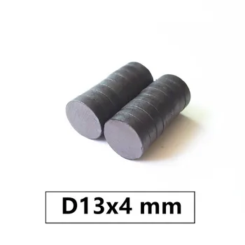 50pcs/daug Y30 Disko Ferito Magnetas 13*4 mm Nuolatinis magnetas 13mm x 4mm Juodas Apvalus Garsiakalbis 13x4 mm