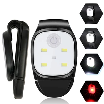 5 šviesos diodai (LED Įrašo Šviesa, 4 Apšvietimo Režimai Įrašą Naktį Lempos Saugos Įspėjimas Bėgimas Naktį Pėsčiomis, Žvejyba Pėsčiųjų USB Įkrovimo