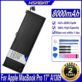 HSABAT A1309 8000mAh Baterija MacBook Pro 17