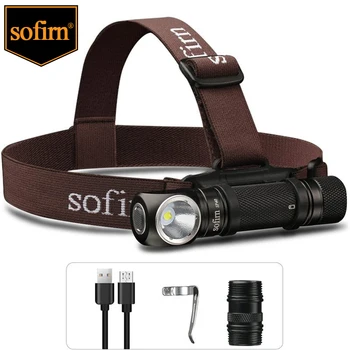 Sofirn SP40 LED Žibintai XPL 1200lm 18650 USB Įkrovimo priekinis žibintas 18350 Žibintuvėlis su Maitinimo Indikatorius Magnetas Uodegos