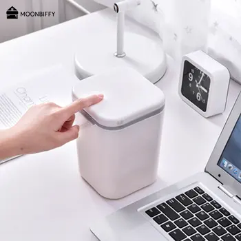 Mini Smart Desktop Šiukšliadėžės Kambarį Šiukšlių Perdirbimo Bin Virtuvės Šiukšliadėžės Kūrybos Mielas, Kuriems Plastikinės Šiukšliadėžės