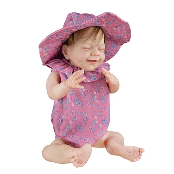 48CM Besišypsantis Kūdikis Reborn Baby Lėlės Tikroviška Medžiaga Įstaiga/Viso silikono Pluošto Plaukų Bonecas Atgimsta Bebe Lėlės, Žaislai Vaikas Dovana