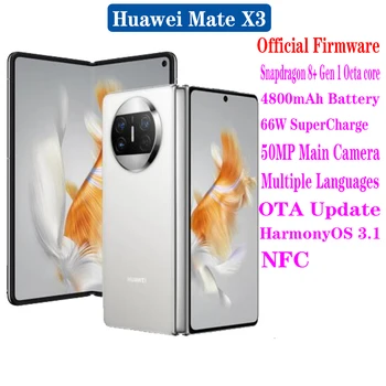 Naujas Huawei Mate X3 Sulankstyti Ekrano mobilusis telefonas HarmonyOS 3.1 Snapdragon 8+ Gen 1 Octa core 4800mAh 66W 50MP Galiniai Trys Kameros, NFC