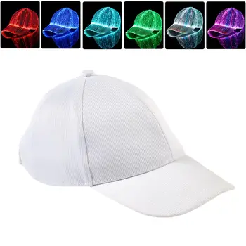 Optinio pluošto Kepurės LED Skrybėlę USB Įkrovimo Šalis Skrybėlę Klubo Kalėdų Rave