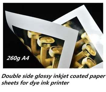260g A4 Tiekimo aukštos kokybės dvipusis didelis blizgus rašalinis foto popierius