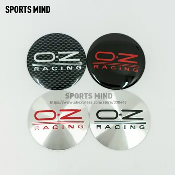 4PCS/daug 65MM OZ Racing Automobilių Ratų Centras Hub Bžūp Lipdukas Automobilio Logotipas Ženklelis Emblema, lipdukas, Decal automobilių optikos reikmenys