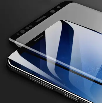 4D Visiškai Padengti Stiklo Plėvelė Samsung Galaxy S9+ S9 Plus Pastaba 8 9 Ekranas, Grūdintas Stiklas, Lenktas krašto Visišką 50pcs/daug