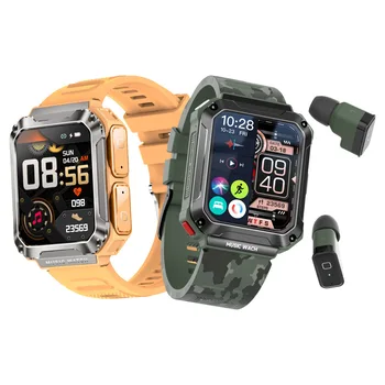T93 Smart Watch 3 in 1 TWS Ausines, 4GB didelę Atmintį Belaidžio BT Skambučio Muzikos Multi Sporto Rūšių Ausinių Sporto Vyrų Smartwatch