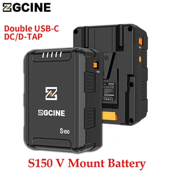 ZGCINE ZG-S150 V Mount Li-ion Baterija 133.2Wh14.8V V Lock V Formos, daugkartinio Įkrovimo Baterija PD Greito Įkrovimo Kameros DSLR