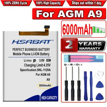 HSABAT 6000mAh Baterija VAS A9 Naujas Pakeitimas Aksesuaras Akumuliatoriai