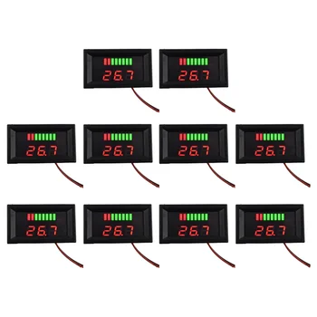 Automobilio Akumuliatoriaus Įkrovos Lygio Indikatorius 72V Ličio Baterijos Talpa Matuoklis Testo Ekranas LED