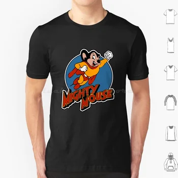Mighty Mouse-Čia Aš Atėjau Norėdami Išsaugoti Dieną ! Marškinėliai Didelis Dydis 100% Medvilnė Mighty Mouse Animacinis Karikatūros Pelės Superhero Super