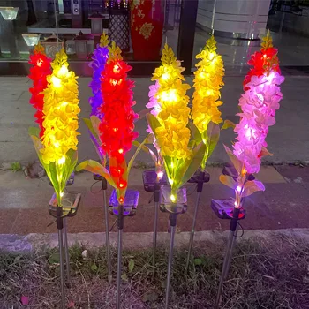 LED Saulės Šviesos Violetinė Kieme, Namų Lauko Vandeniui Vejos Plug Vestuvių Ceremonija Dekoratyvinių Girlianda Lempos Gėlių