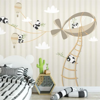 beibehang užsakymą Šiaurės animacinių filmų gyvūnų sienos Popieriaus vaikų kambarys panda sienų tapetai miegamajame, sienų danga, paprastas valgomasis