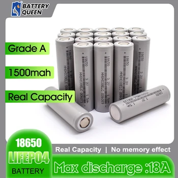 18650 Baterija 1500mAh 3.2 V Įkrovimo Lifepo4 Baterija 1000 Ciklų, Žibintai Žibintuvėlis