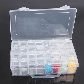 32 Tinklelis Diamond Dažymo Priedų Atveju Skaidraus Plastiko Talpinimo Dėžes Medicina Kryželiu Siuvinėjimo Dėžės Įrankiai Organizatorius