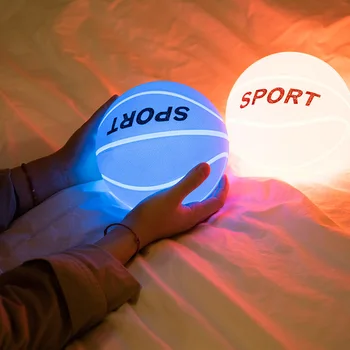 Rutulio Formos Naktį Šviesos diodų (LED) Silikono Glostydamas Lempos Naujovė Žaisti Krepšinio, Vaikų, Miegamojo Lovos Dekoro Gimtadienio Dovana Atostogų