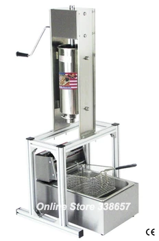 Komercinės 5L nerūdijančio plieno churros maker užpildas mašina su 6L electric deep fryer