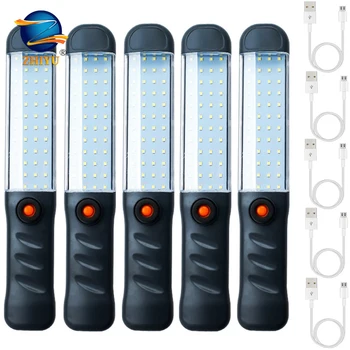 COB LED Žibintuvėlis USB Įkrovimo Darbas Žibintai su Magnetinių Nešiojamų Dėmesio Kempingas Žibintų 3 Rūšių Prožektorius Remonto Fakelas