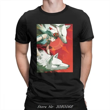 Mononoke Hime 4 Žmogus Marškinėliai Hip-hop Medvilnės trumpomis Rankovėmis Tee Marškinėlius, O-Kaklo T-shirt Vasaros Negabaritinių Viršūnes Streetwear