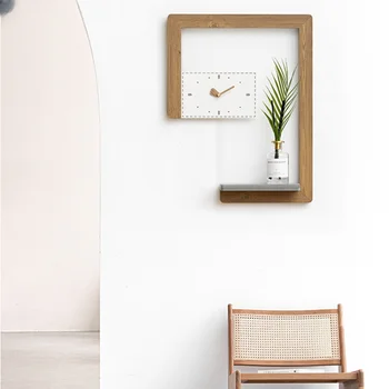 Kūrybos Sieninis Laikrodis su Stovo Šiaurės Kambarį Mados Namų Laikrodis, Sieną Dekoruoti Modernaus Dizaino Sieninis Laikrodis Namų Dekoro