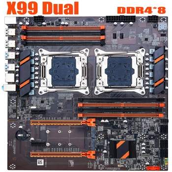 X99 Dual Plokštė Kompiuterių specialistas Plokštė LGA2011 3 CPU RECC DDR4 Atminties Valgyti Vištienos Žaidimą Plokštė