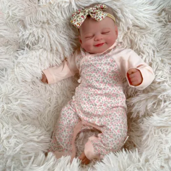 19inch Jau Baigtas Alisha Reborn Baby Doll Pat, Kaip Paveikslėlyje, Tikroviška, Minkšta Liesti 3D Odos, Dažytos Rankomis Piešti Plaukų Matomas Venų