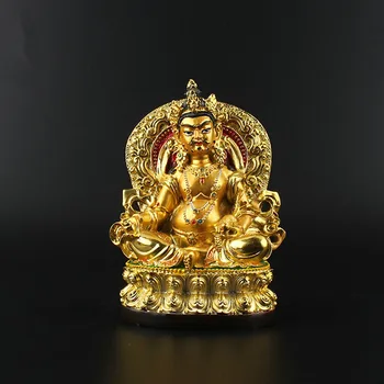 12cm Tsanbala/Jambhala Dervos Budos Statulėlės,Bodhisatvos Subtilus Budistų Tranic paauksuoti Lobis Pav Budos Statula