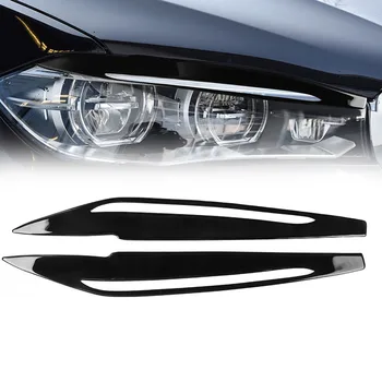 Automobilių Optikos Šviesos Antakių Apdailos Priedai Lipdukas BMW X5 F15 Piano Black Anglies Pluošto 2014 2015 2016 2017 2018
